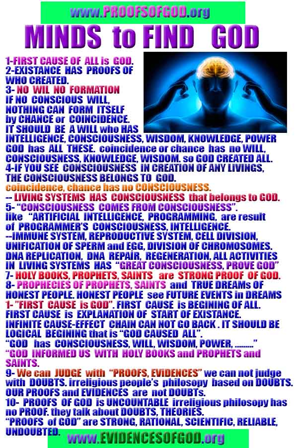 Evidences and Proofs of God